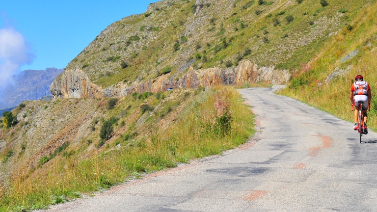 La route du col de Sarenne vers l'Alpe d'Huez