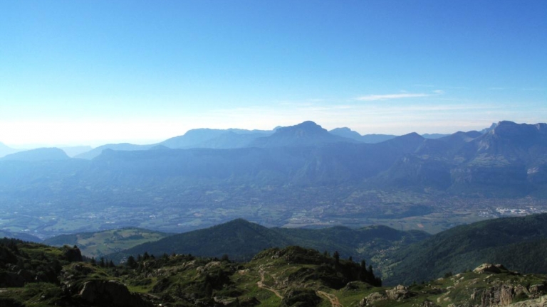 La vallée du grésivaudan depuis la Croix de Belledonne