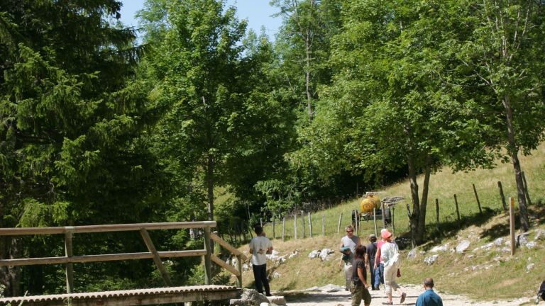 Le fameux pont de l'amour, idal pour un pique-nique en famille en plein t !