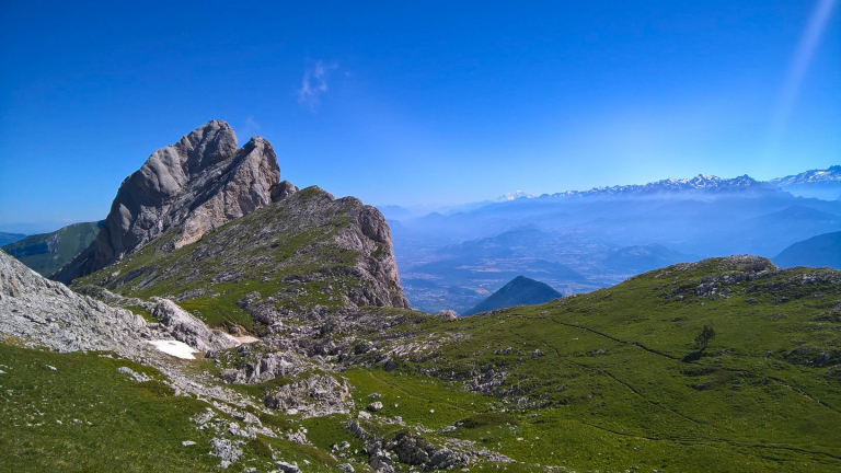 Vue depuis le Pas de l'Oeille pour le retour