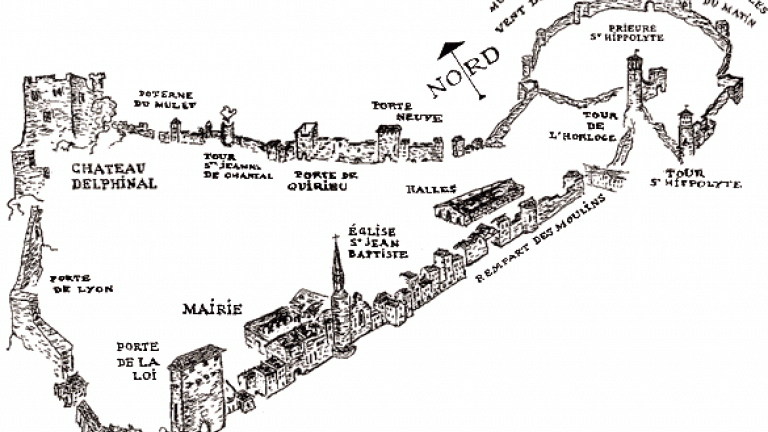 Dessin des fortifications de Crmieu