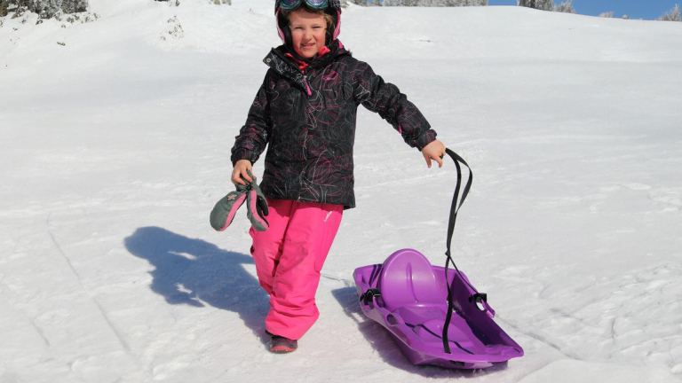 Espace luge pour enfants