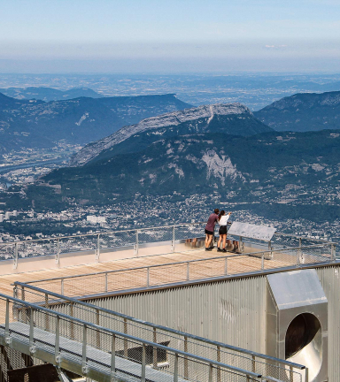 Photo rooftop Croix de Chamrousse vue Grenoble