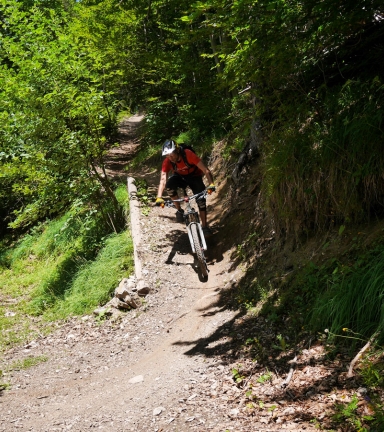 Fin de la portion "Mgavalache" pour enchainer sur le chemin du Boulangeard