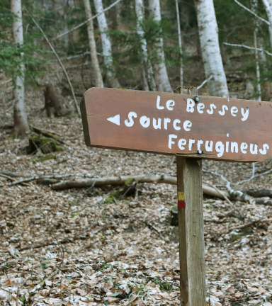 Panneau balade source ferrugineuse