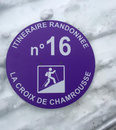 Panneau itinraire ski rando Croix de Chamrousse