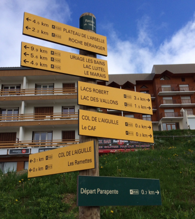 Photo panneau sentier Chamrousse