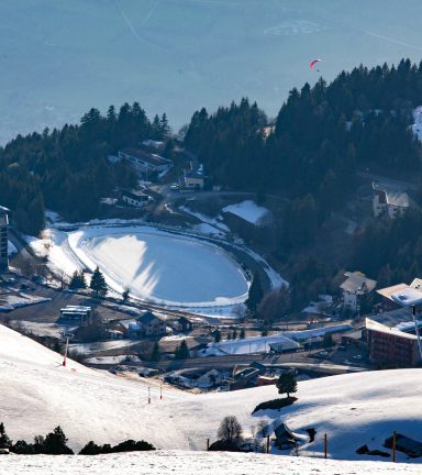 Photo lac de la Grenouillre hiver Chamrousse