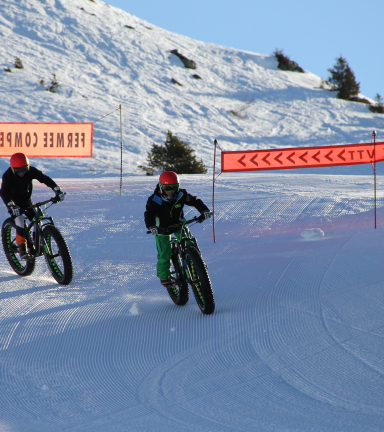 Photo de VTT sur neige encadr