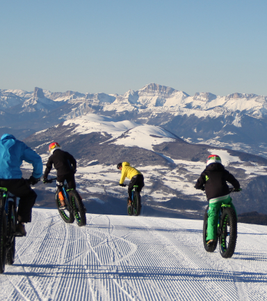 Photo de VTT sur neige encadr