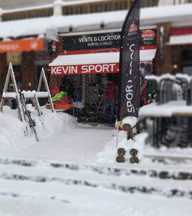 Magasin sous la neige