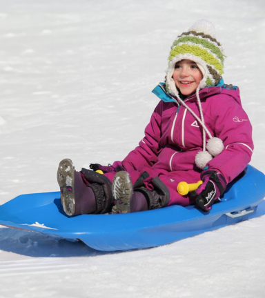 Espace luge pour enfants