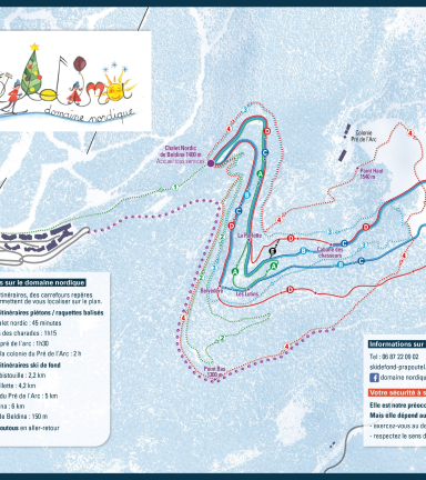 Plan Raquettes-Domaine Nordique de Beldina