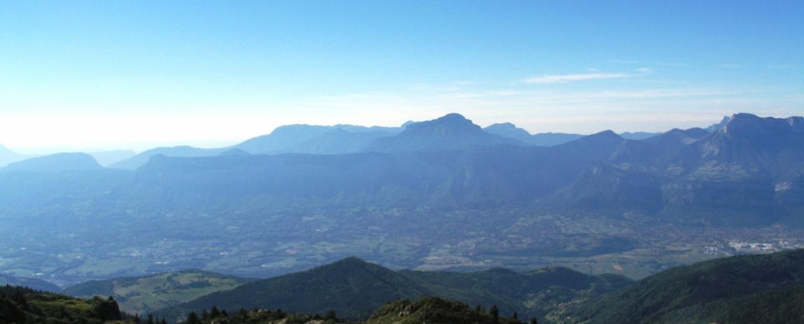 La vallée du grésivaudan depuis la Croix de Belledonne