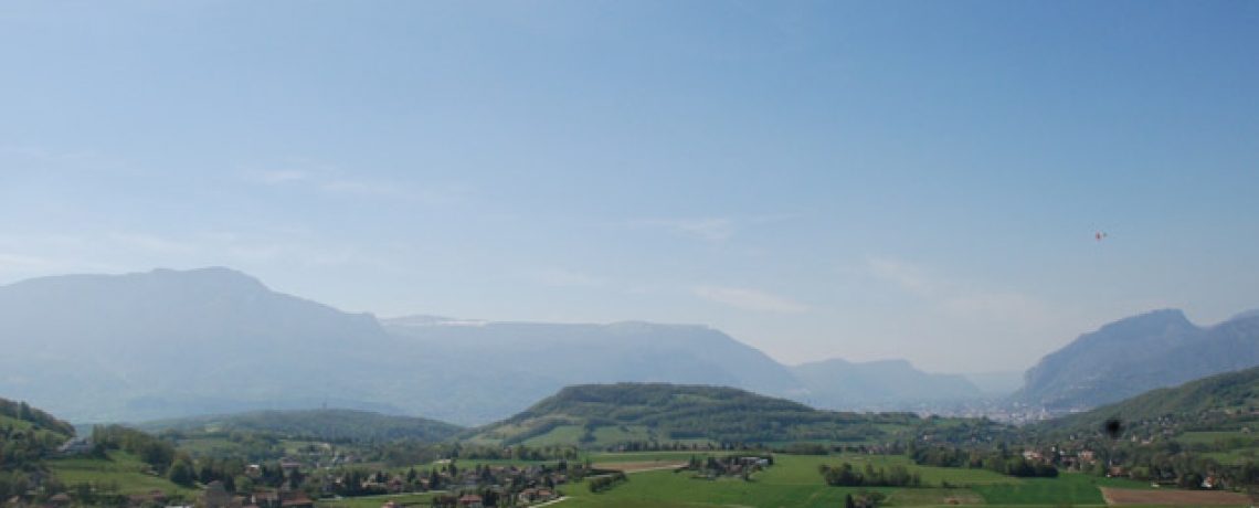 Vue depuis les crtes d'Herbeys sur Bri et Angonnes et le Vercors