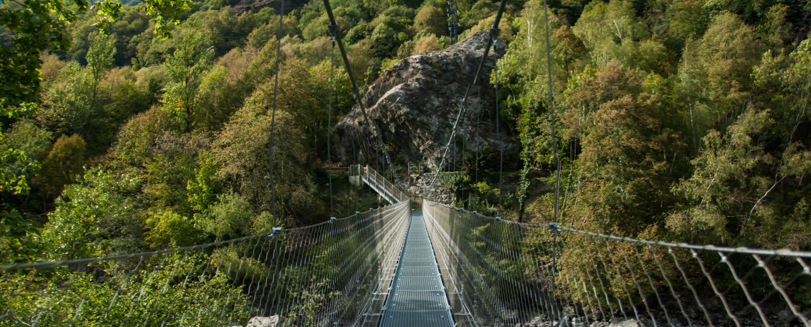 Passerelle himalayenne des gorges de la Romanche