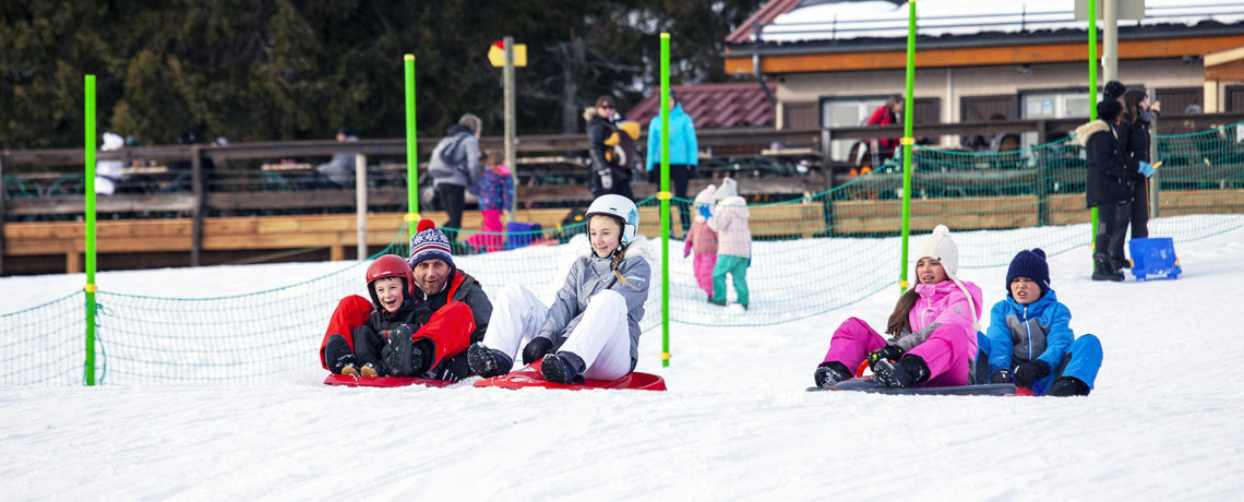 Photo luge enfant famille domaine nordique Chamrousse