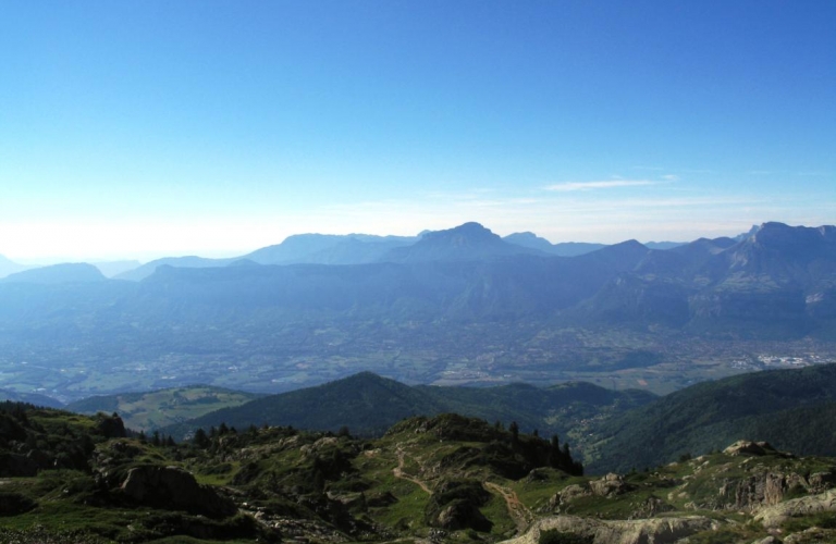 La vallée du grésivaudan depuis la Croix de Belledonne