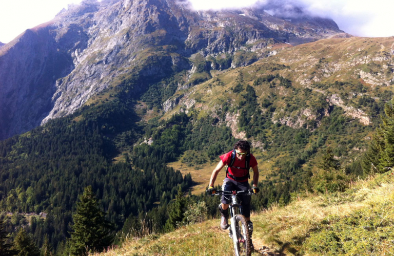 Monte depuis Basse Montagne. Au fond, Le Taillefer