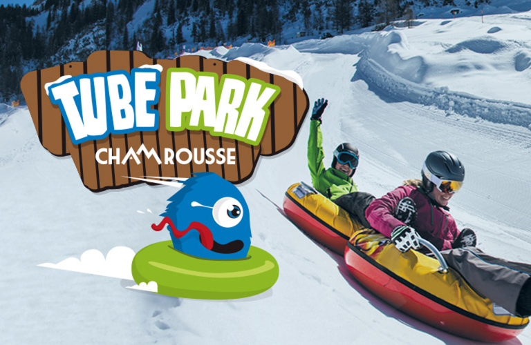 Affiche snowtubing Chamrousse