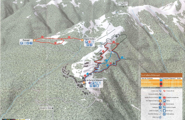 Parcours raquettes au Collet