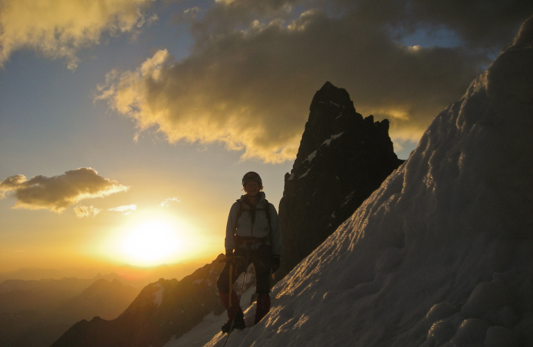 La montagne avec un guide