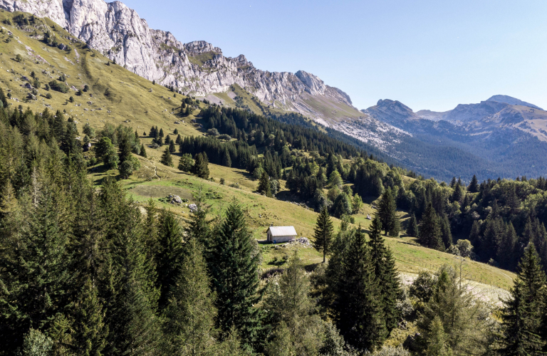 Vue sur la Cabane de Roybon