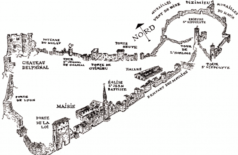 Dessin des fortifications de Crmieu