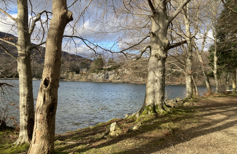 Rando-poussette au bord du lac de Laffrey