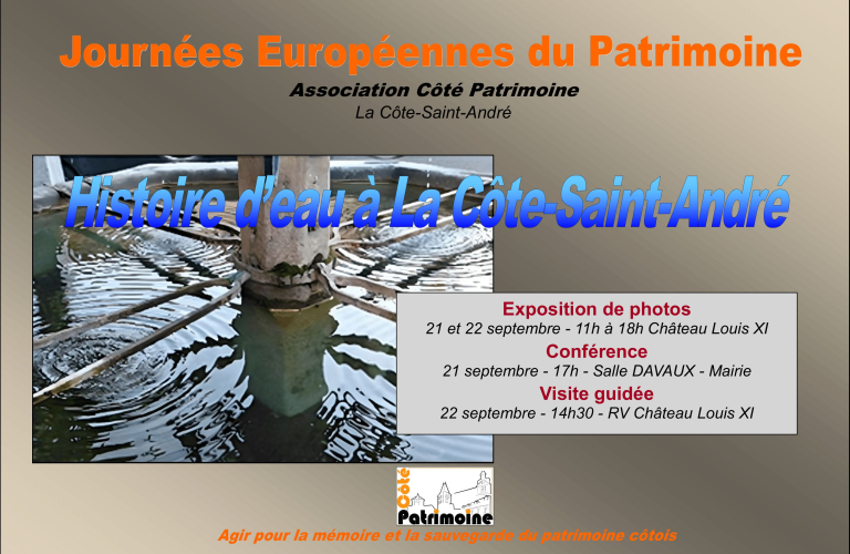 &quot;Origine de l&#039;eau à La Côte-Saint-André&quot; Conférence