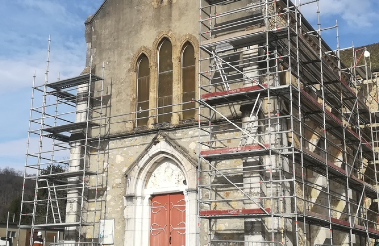 Exposition sur l&#039;histoire de l&#039;église et des vitraux