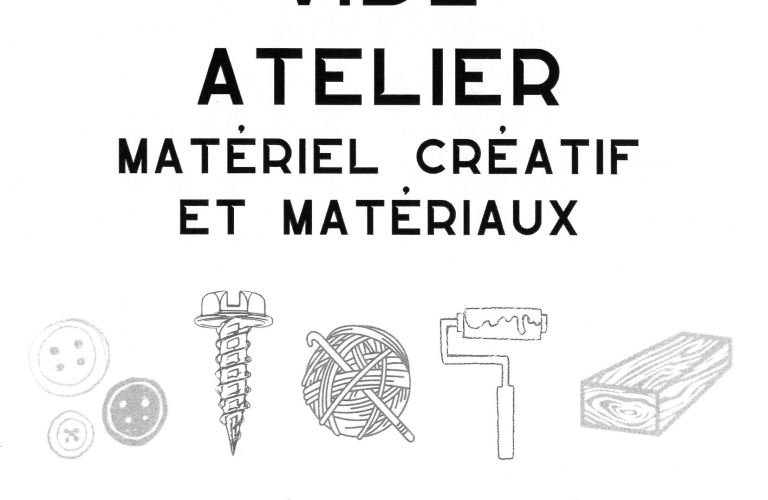 Vide Atelier de matériel créatif et matériaux