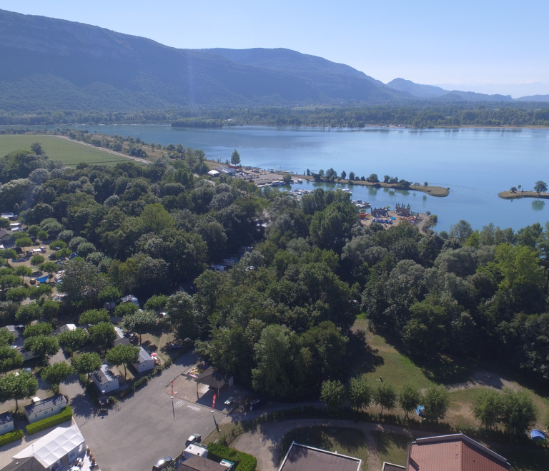 Vue arienne du camping