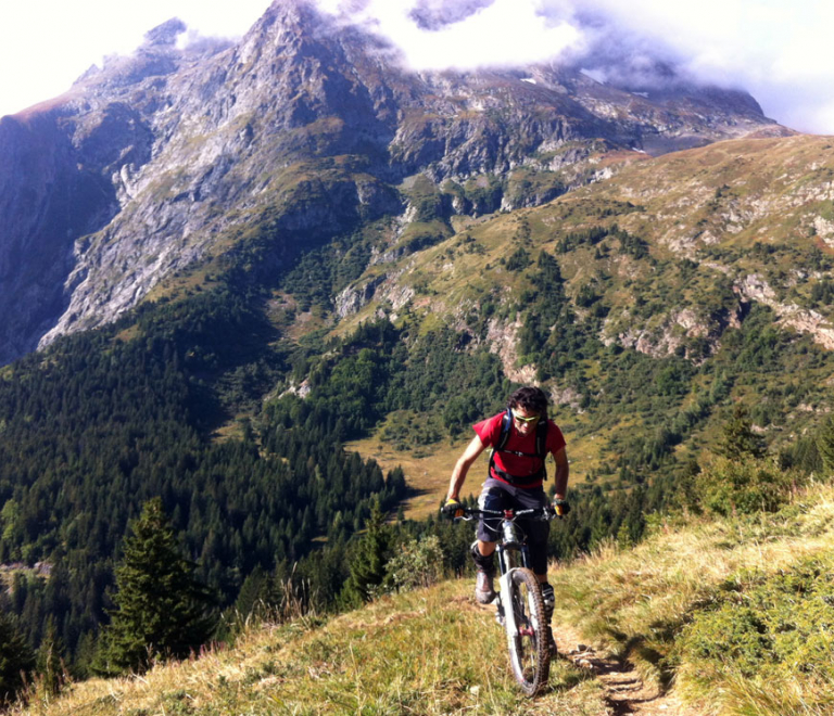 Monte depuis Basse Montagne. Au fond, Le Taillefer