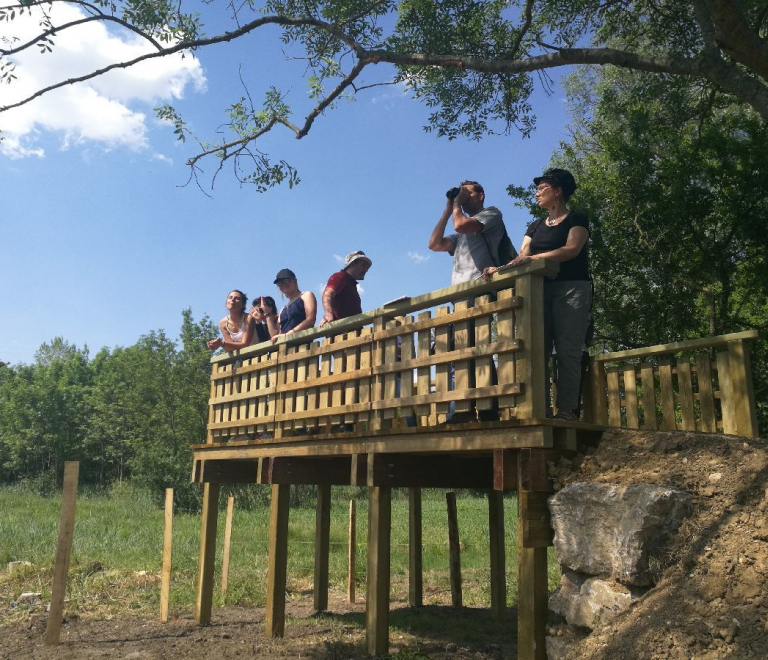 Ponton d'observation ENS Marais de la Besseye