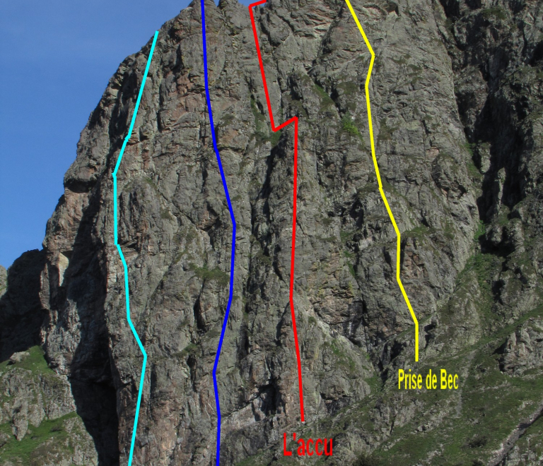 Grande voie d&#039;escalade Un point c&#039;est tout !