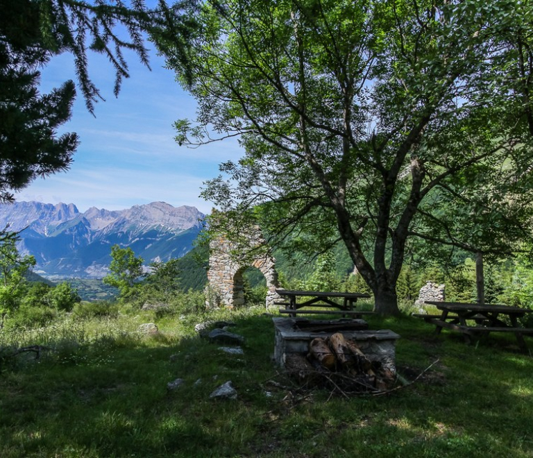 Les Vachers : pique-nique et panorama, valle du Valgaudemar