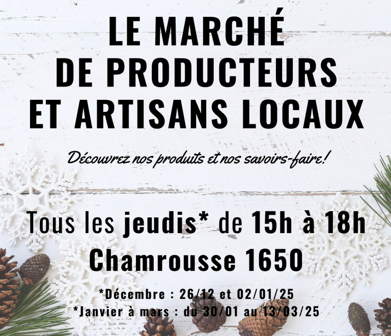 March artisans et producteurs locaux Chamrousse Belledonne