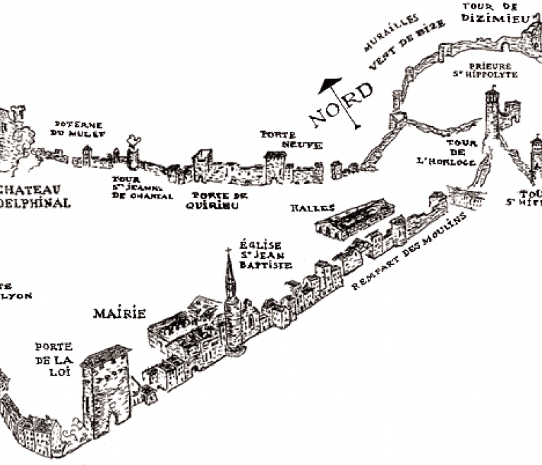 Dessin des fortifications de Crmieu