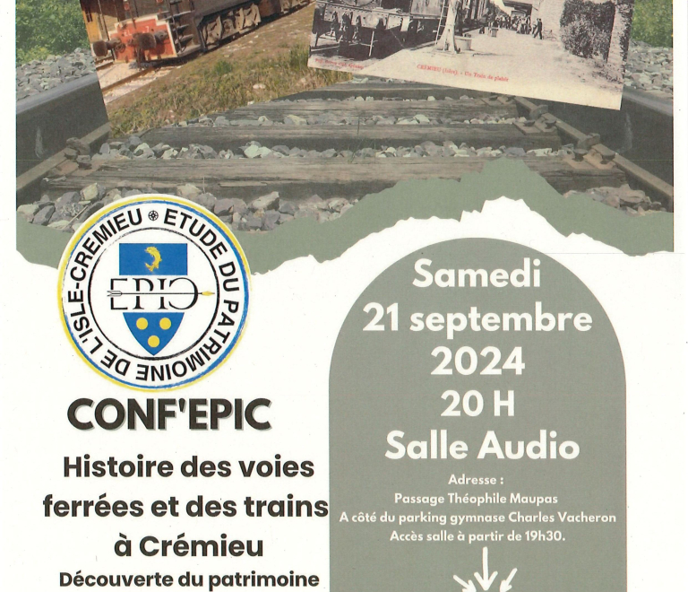 Crmieu - Balcons du Dauphin : Conf'Epic "Histoire des voies ferres et des trains  Crmieu