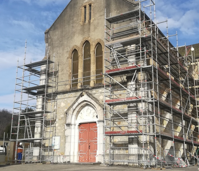 Exposition sur l&#039;histoire de l&#039;église et des vitraux